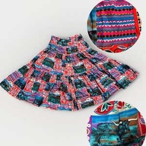 Vintage Skirt Maxi 80s Hippy Boho Gypsy Southwestern Aztec USA Native American